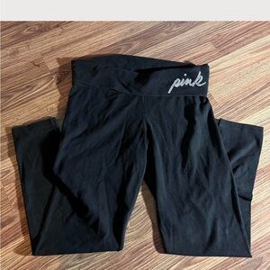 Victoria's Secret Pink Yoga Black Leggings